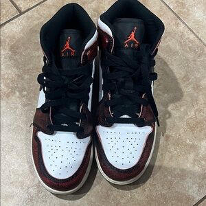 Air Jordan Black and Red Sneakers